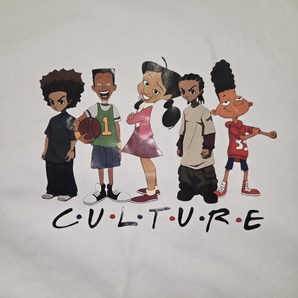 Fun Graphic White T-Shirt Size 4XL